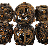 Infermor Metal Hollow Dice Set – 7 Dice, Copper Material, 10 Stunning Color Options